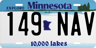 MN license plate 149NAV