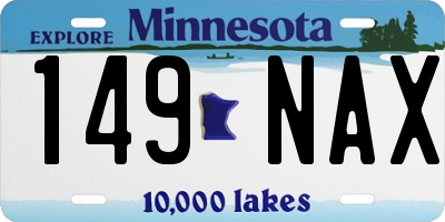 MN license plate 149NAX