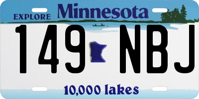 MN license plate 149NBJ