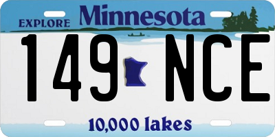MN license plate 149NCE