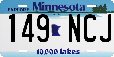 MN license plate 149NCJ