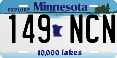 MN license plate 149NCN