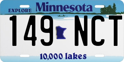 MN license plate 149NCT
