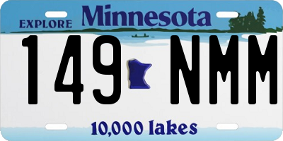 MN license plate 149NMM