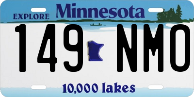 MN license plate 149NMO