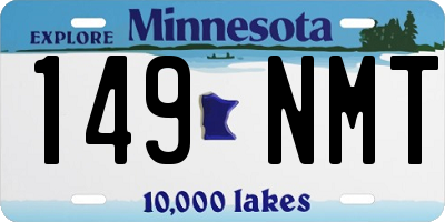 MN license plate 149NMT
