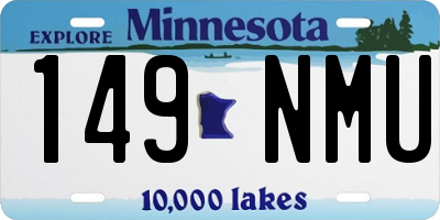 MN license plate 149NMU