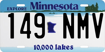 MN license plate 149NMV