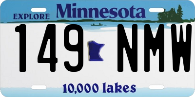 MN license plate 149NMW