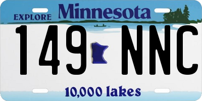 MN license plate 149NNC