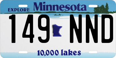 MN license plate 149NND