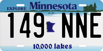 MN license plate 149NNE