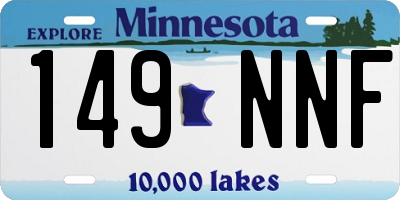MN license plate 149NNF
