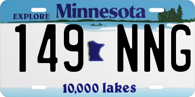 MN license plate 149NNG