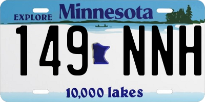MN license plate 149NNH