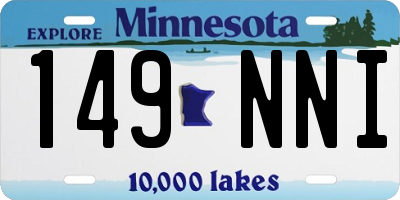 MN license plate 149NNI