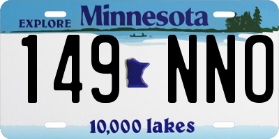 MN license plate 149NNO