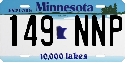 MN license plate 149NNP