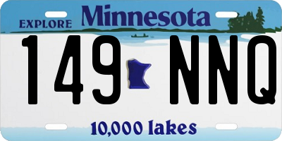 MN license plate 149NNQ