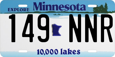 MN license plate 149NNR