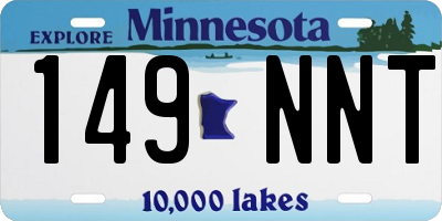 MN license plate 149NNT