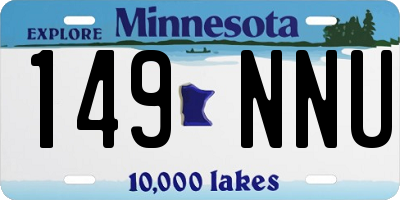 MN license plate 149NNU