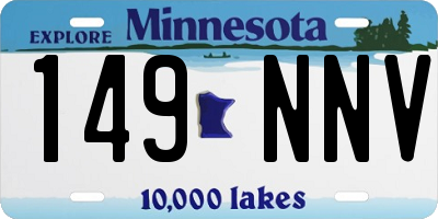 MN license plate 149NNV