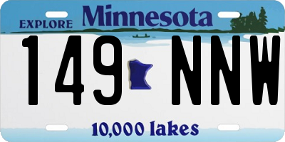 MN license plate 149NNW