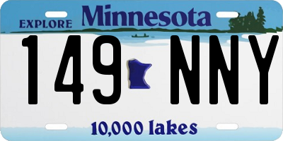 MN license plate 149NNY