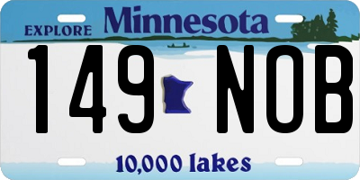 MN license plate 149NOB