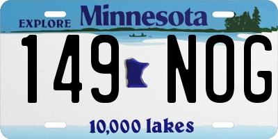 MN license plate 149NOG