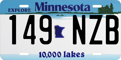 MN license plate 149NZB