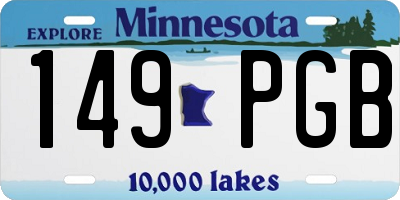 MN license plate 149PGB