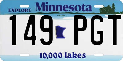 MN license plate 149PGT