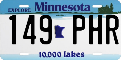 MN license plate 149PHR