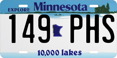 MN license plate 149PHS
