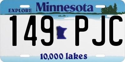 MN license plate 149PJC