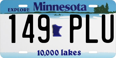 MN license plate 149PLU