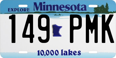 MN license plate 149PMK