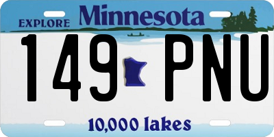 MN license plate 149PNU
