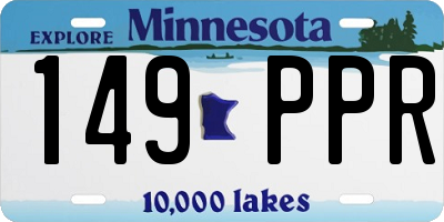 MN license plate 149PPR