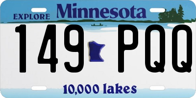 MN license plate 149PQQ