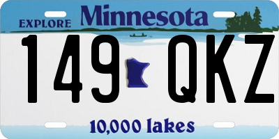 MN license plate 149QKZ