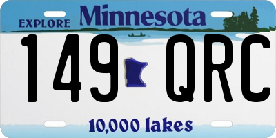 MN license plate 149QRC