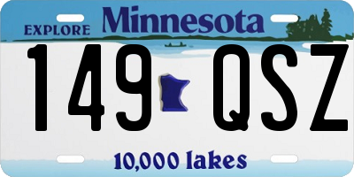 MN license plate 149QSZ