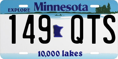 MN license plate 149QTS