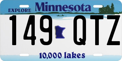 MN license plate 149QTZ