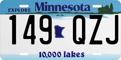 MN license plate 149QZJ