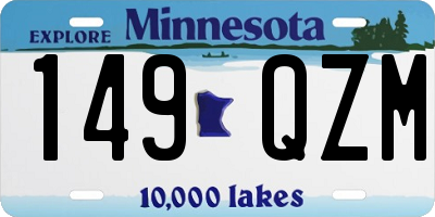 MN license plate 149QZM