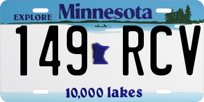 MN license plate 149RCV